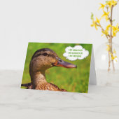 Funny Mallard Duck Affirmation Birthday Kaart (Gele Bloem)