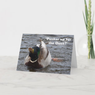 Funny Mallard Duck Birthday Kaart