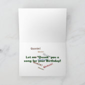 Funny Mallard Duck Carte d'anniversaire (Intérieur)