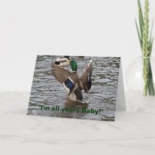 Funny Mallard Duck Carte d'anniversaire