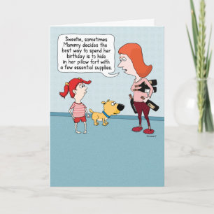 Funny mama Drink op haar verjaardag Kaart