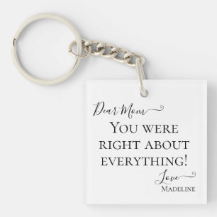 Funny mama Moeder Gezegde Modern Black en White Sleutelhanger