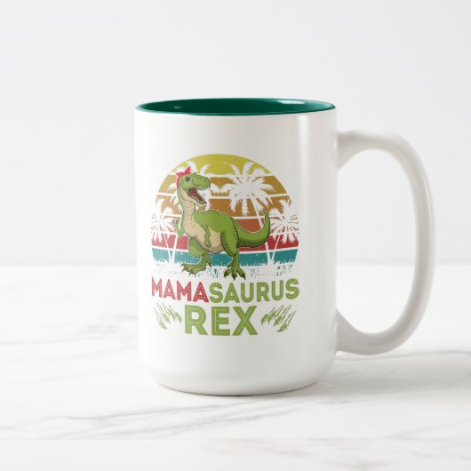 Funny Mama Saurus Rex Coffee Mok voor mam (Rechts)