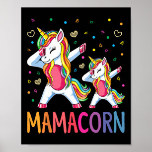 Funny Mamacorn Unicorn Costume Mam Moederdag Poster