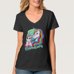 Funny Mamacorn Unicorn Mom Baby Girl Mama Cute Mot T-shirt