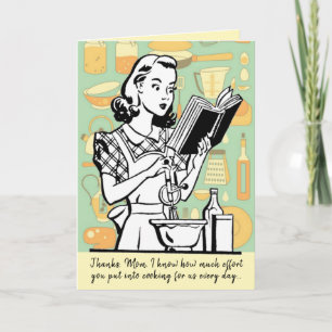 Funny Mam's Cooking Custom Moederdag Kaart