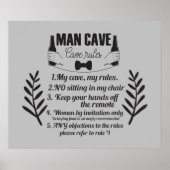 Funny Man cave Accueil bar mot art Poster (Devant)