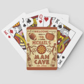 Funny Man Cave met Jouw naam Custom Pokerkaarten (Achterkant)