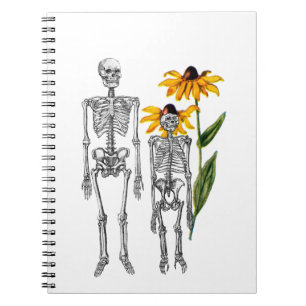Funny Man Chimpansee Skeleton Black Eyed Susan Notitieboek
