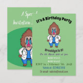 Funny mandrill dokter cartoon illustratie kaart (Voorkant / Achterkant)