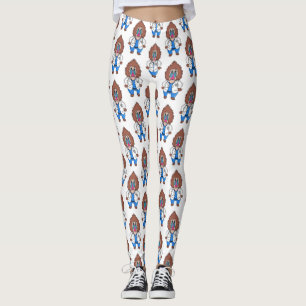 Funny mandrill dokter cartoon illustratie leggings