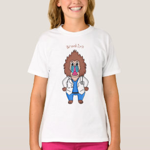 Funny mandrill dokter cartoon illustratie t-shirt