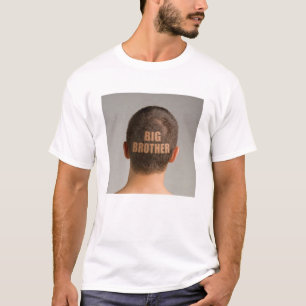 Funny Mannen Big Brother Haircut Shaved Head T-Shi T-shirt