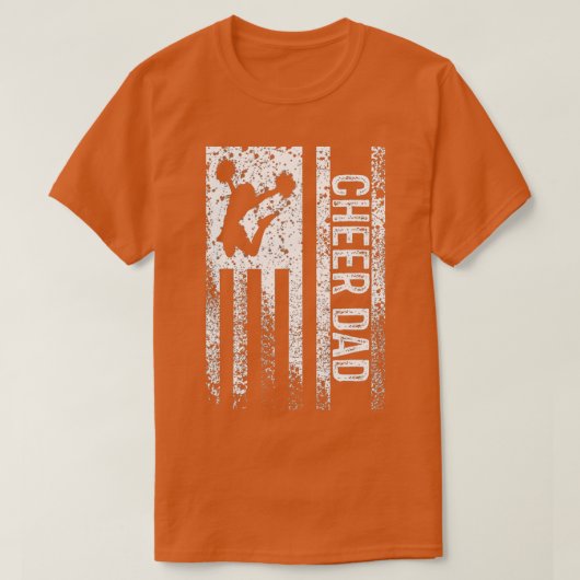 Funny Mannen Cheer Dad -Amerikaanse Vlag Vader T-shirt (Design voorkant)