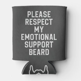 Funny Mannen Emotional Support Beard Joke Gift Blikjeskoeler