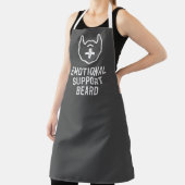 Funny Mannen Emotional Support Beard Joke Gift Schort (Insitu)