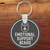 Funny Mannen Emotional Support Beard Joke Gift Sleutelhanger (Voorkant)