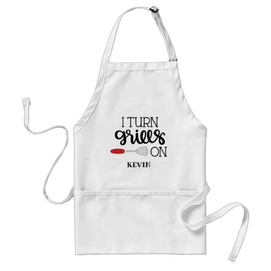 Funny Mannen Grilling BBQ Kitchen Apron Standaard Schort (Voorkant)
