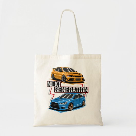 Funny Mannen Lancer Next Generation 9 and 10 Tote Bag (Voorkant)