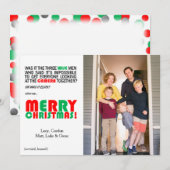 Funny Mannen met kerstmis Feestdagenkaart (Voorkant / Achterkant)