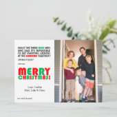 Funny Mannen met kerstmis Feestdagenkaart (Staand voorkant)