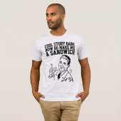 FUNNY MANNEN RETRO T-Shirts, MAAK ME EEN SANDWICH T-shirt (Voorkant volledig)