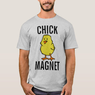 FUNNY MANNEN T-SHIRTS, CHICK MAGNET T-SHIRT