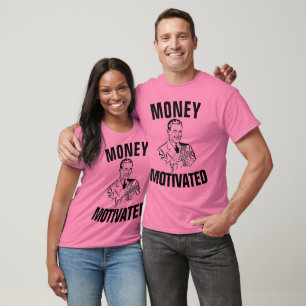 Funny Mannen T-shirts, GELD GEMOTIVEERD T-shirt