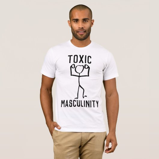 FUNNY MANNEN T-shirts, TOXISCHE MASCULINITEIT T-shirt (Voorkant volledig)
