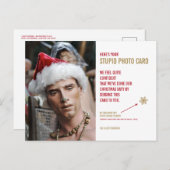 Funny Mannequin vacances Stupide carte postale Car (Devant / Derrière)