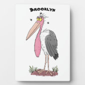 Funny marabou stork cartoon fotoplaat (voorkant)