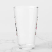 Funny marabou stork cartoon glas (Links)