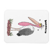 Funny marabou stork cartoon magneet (Horizontaal)
