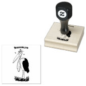 Funny marabou stork cartoon 	rubberstempel (Gestempeld)