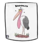 Funny marabou stork cartoon rugtassen (Verwijderbaar gezicht)