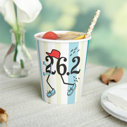 Funny Marathon 26.2 © Runner Paper Cups Papieren Bekers (Insitu)