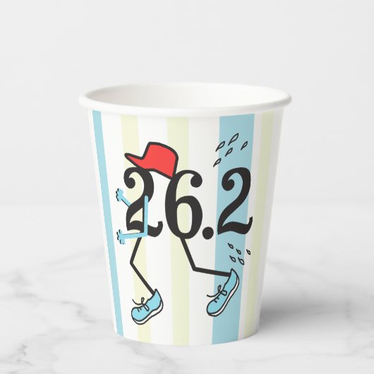 Funny Marathon 26.2 © Runner Paper Cups Papieren Bekers (Voorkant)