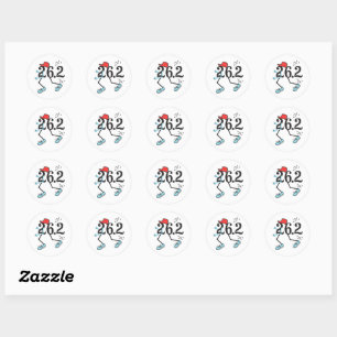 Funny Marathon 26.2 © Runner Stickers met thema