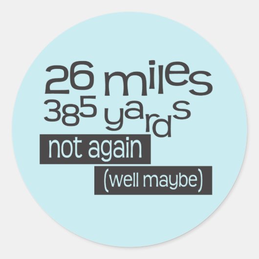 Funny Marathon 26 mijl 385 meter © Stickers (Voorkant)
