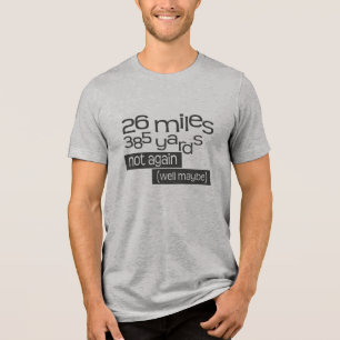 Funny Marathon 26 mijl 385 meter Tri-Blend Shirt