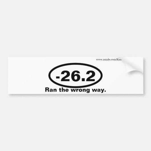Funny Marathon Bumpersticker (Voorkant)