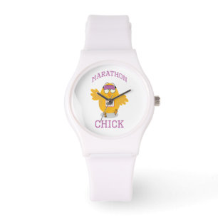 Funny Marathon Chick Horloge