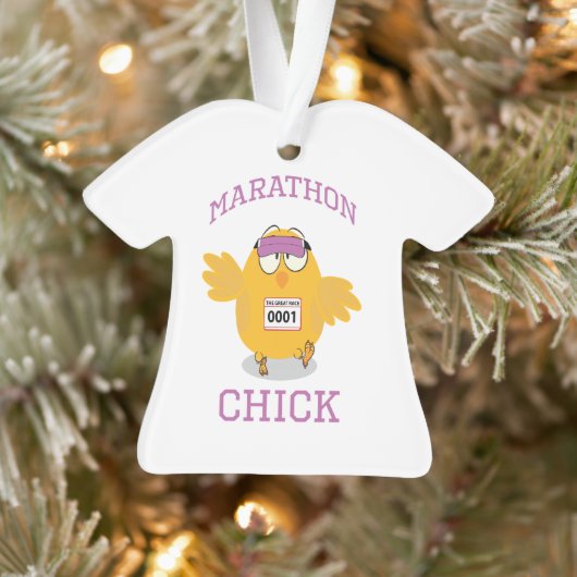 Funny Marathon Chick Ornament (Boom)