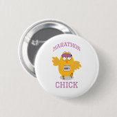 Funny Marathon Chick Ronde Button 5,7 Cm (Voorkant /achterkant)