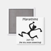 Funny marathon magneet (Voorkant / Achterkant)