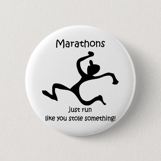 Funny marathon ronde button 5,7 cm (Voorkant)