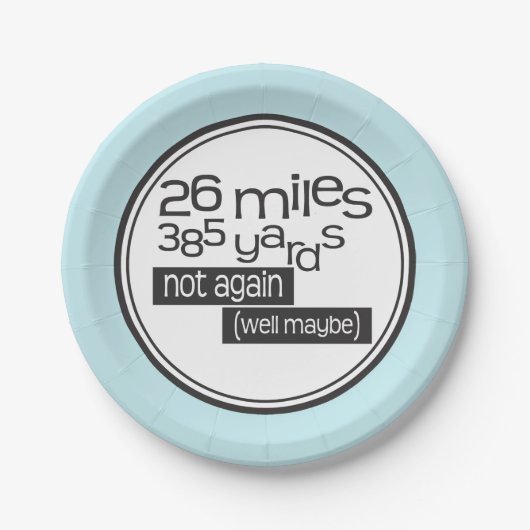 Funny Marathon Runner 26 mijl 385 meter Papieren Bordje (Voorkant)