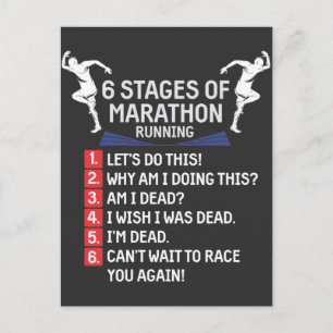 Funny Marathon Runner Humor Marathoner Briefkaart