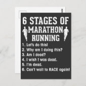 Funny Marathon Runner Quote Athlete Briefkaart (Voorkant / Achterkant)