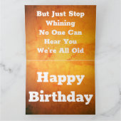 Funny Marbled Gold Carte d'anniversaire (Intérieur)